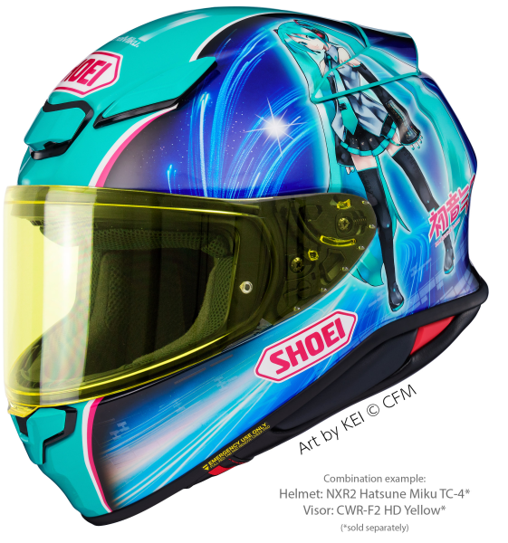 Casca integrala SHOEI NXR2 HATSUNE MIKU TC-4 Albastru/Verde XL-2