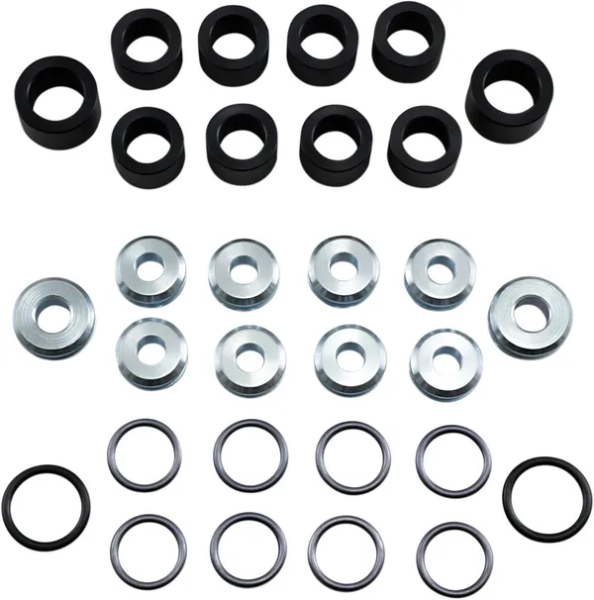 MOOSE RACING Rear Suspension Bushing Kit Black, Chrome -0