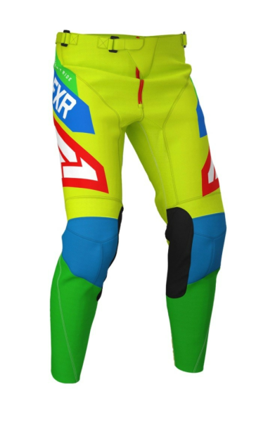 Pantaloni FXR Podium Air MX Hi Vis/Blue/Green/Red-0