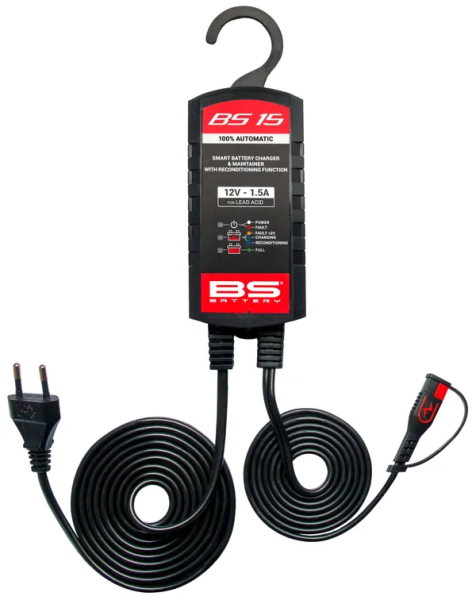 Smart Battery Charger & Maintainer With Reconditioning Function Black-1