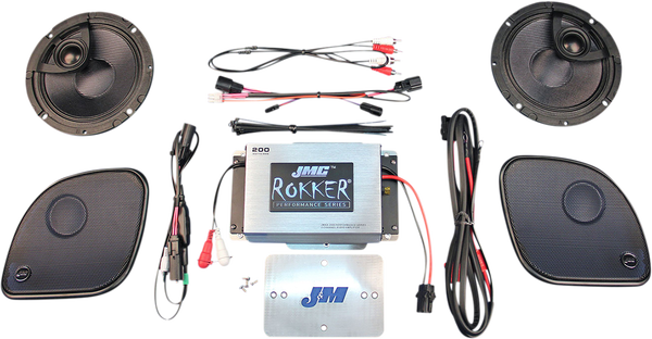 Jmc Rokker® 200w 2-channel Amplifier And Speaker Kit Black, Silver, 1, nordicamoto.ro
