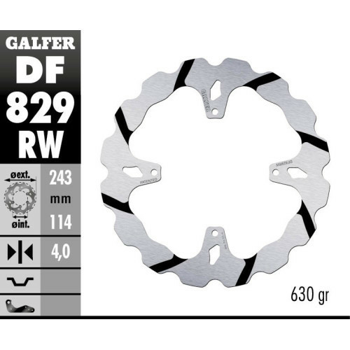 Disc frana spate TM EN/MX 85-530 Galfer Grooved