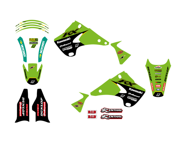 Graphic Kit Team Kawasaki 2021 Green, Black, 1, nordicamoto.ro