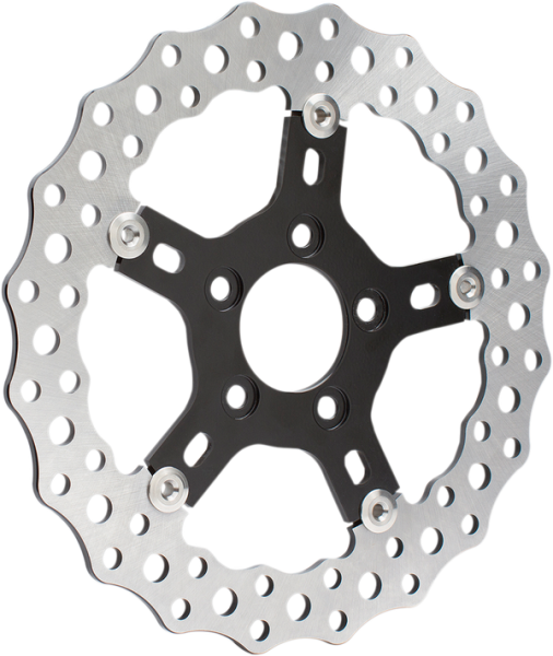 Jagged Floating Rotor Black, Silver, 3, nordicamoto.ro