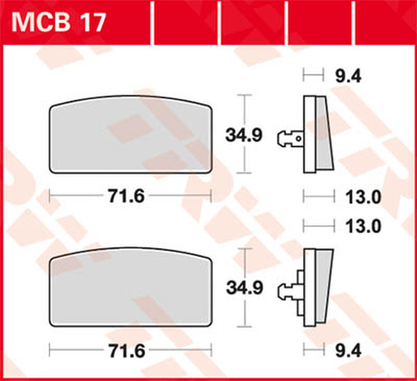 Plăcuțe de frână ceramice universale, 1, nordicamoto.ro