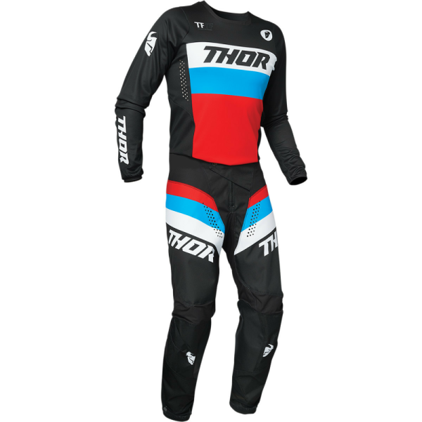 Tricou copii Thor Pulse Racer Black/Red/Blue-2