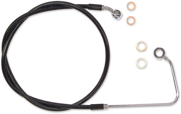 Xr Stainless Upper Brake Line Black, Chrome Oversize [+203 mm (8'')], 1, nordicamoto.ro