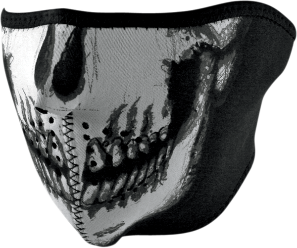 Half Mask Glow Skull Face Black, 1, nordicamoto.ro