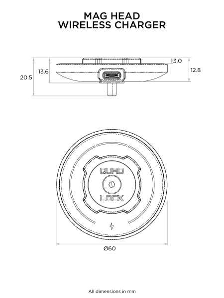 Încărcător wireless Quad Lock - V2-0