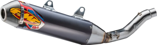 Tub de eșapament Q4 Hex S-a, tip slip-on, anodizat gri, 1, nordicamoto.ro