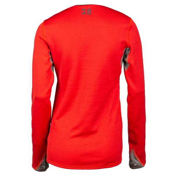 Bluza Dama Klim Base Layer Solstice Shirt 3.0 Chili Pepper - Castlerock Gray-2