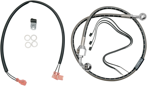 Stock-length Rear Brake Line Silver Standard, 1, nordicamoto.ro