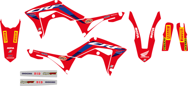 Blackbird Racing Replica Team Honda Hrc 2022 Graphics Kit With Seat Cover Red, 1, nordicamoto.ro