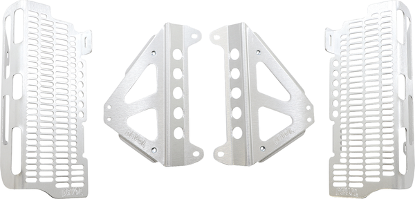Radiator Guard Brushed Aluminum, 1, nordicamoto.ro