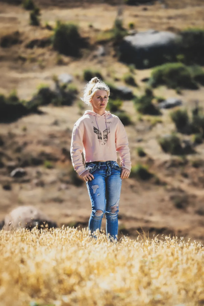 Hanorac Dama Thor Crop Noise Pink-3