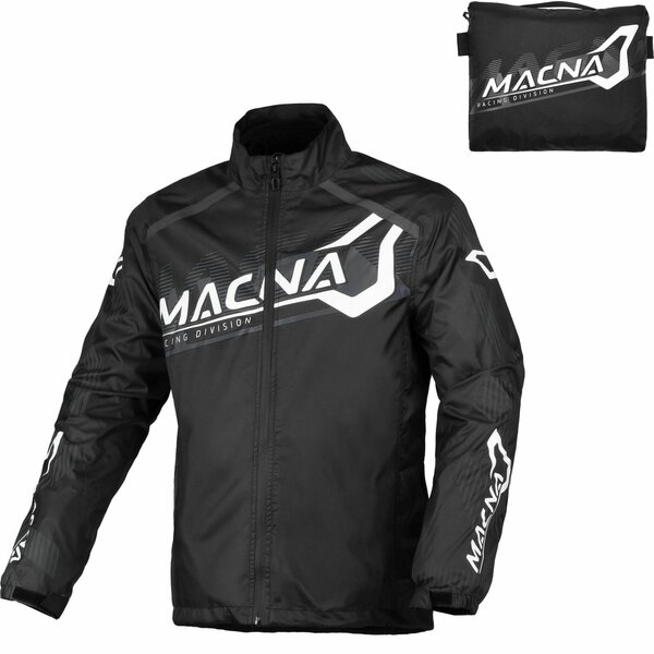 Geaca de ploaie MACNA RAINOSSI S Negru/Alb, 6, nordicamoto.ro