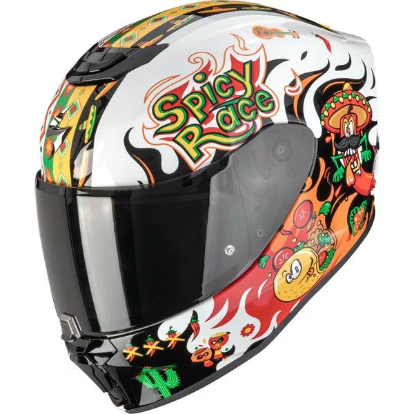 Casca integrala de copii SCORPION EXO-JNR AIR YUCATAN S Negru/Galben/Rosu, 1, nordicamoto.ro