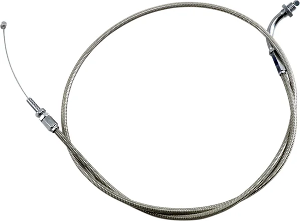 Cablu de accelerație/ralanti din oțel inoxidabil Armor Coat pentru motociclete cruiser, model Silver Standard, 1, nordicamoto.ro