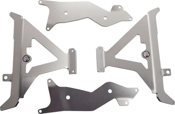 Radiator Braces Aluminum, Red, Silver, 2, nordicamoto.ro
