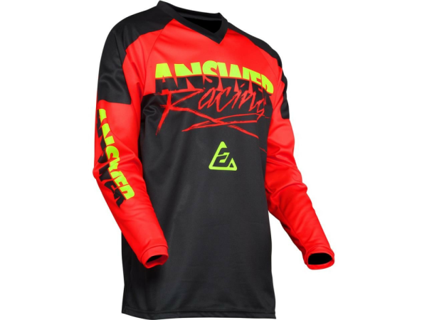 Tricou Answer Syncron Pro Glow Red/Black/Hyper Acid-0