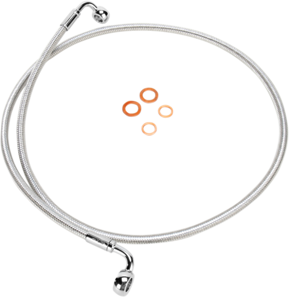 E-z Align Dot Braided Single Disc Front Brake Line Chrome, Sterling Chromite® Ii, 2, nordicamoto.ro