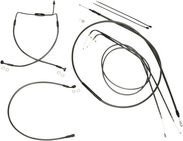 Black Pearl Designer Handlebar Installation Kit Black, 2, nordicamoto.ro