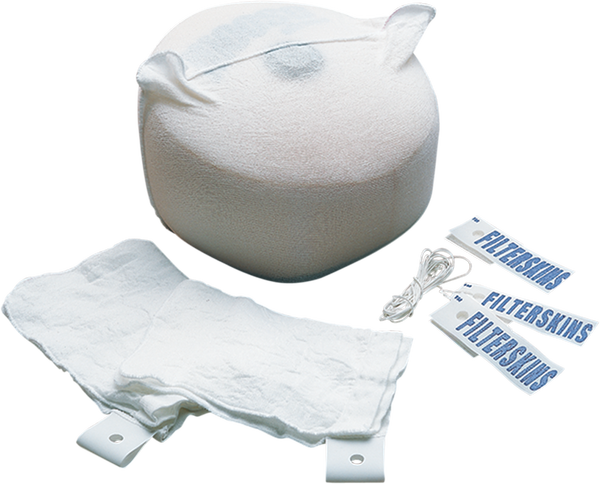 MOOSE RACING Quick-release Filterskin Air Filter Wraps White, 1, nordicamoto.ro