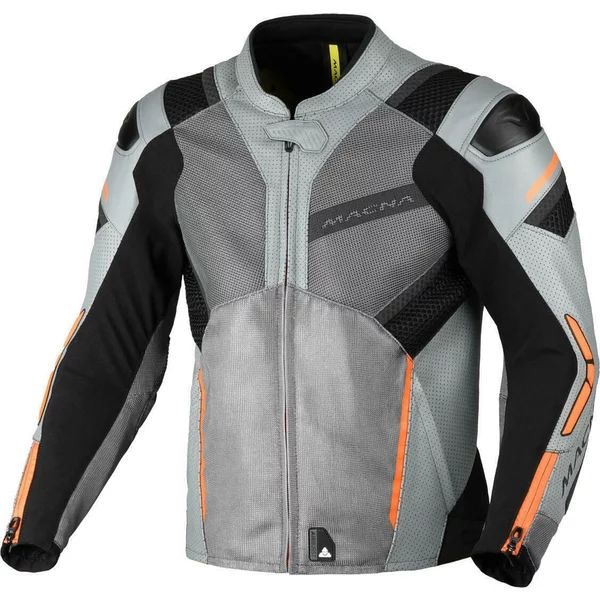 Geaca de vara piele/textil MACNA GALVIC 50 Gri/Negru/Portocaliu, 1, nordicamoto.ro