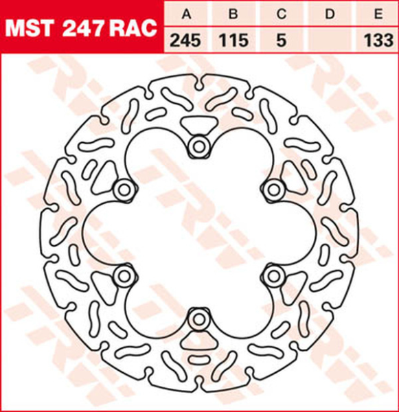 Contoured Fixed Brake Rotor, 1, nordicamoto.ro