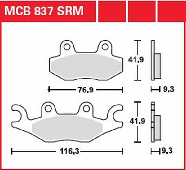 Plăcuțe de frână sinterizate pentru scutere din seria Srm, 1, nordicamoto.ro
