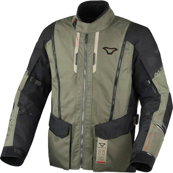 Geaca textil impermeabila touring/adventure MACNA AIR HYBRID 2.0 XXL Gri/Negru/Rosu, 5, nordicamoto.ro