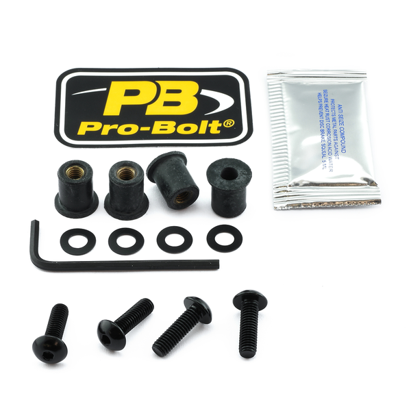 Screen Bolt Aluminium Black, 1, nordicamoto.ro