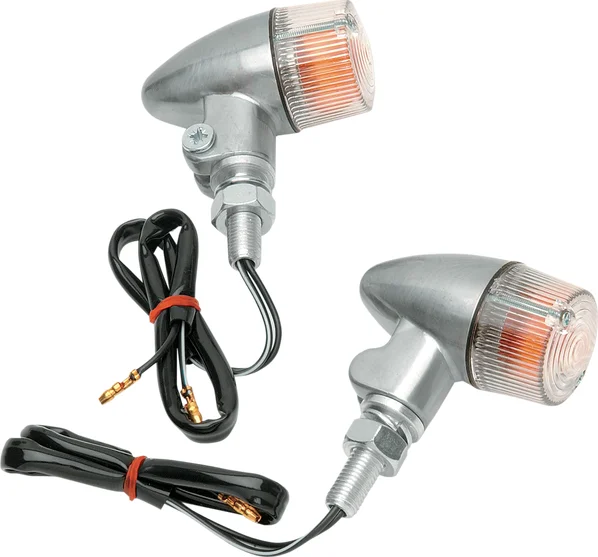 Aluminum Body Marker Lights Aluminum, Polished, 1, nordicamoto.ro