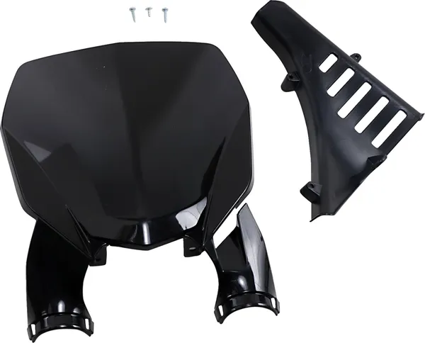 Stadium Number Plate With Fork Guards Black-1