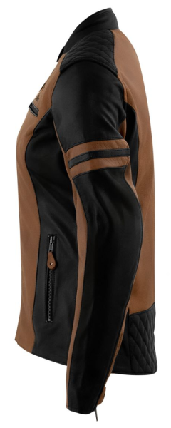 Geaca Piele Dama Rusty Stitches Joyce Brown/Black-0