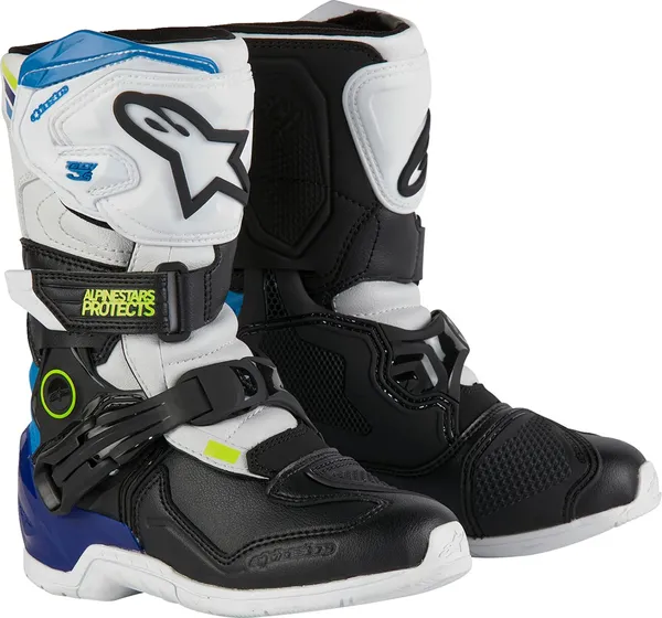 Cizme Copii Alpinestars Tech 3s White/Black/Blue-1