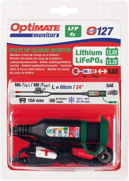 Lithium Battery Monitoring Lead O-127 Black, 2, nordicamoto.ro