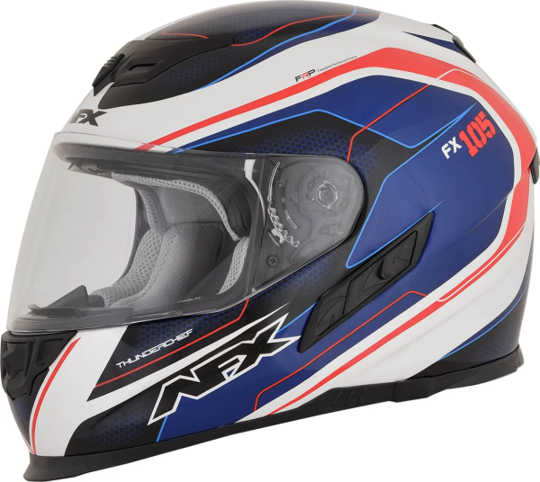 Fx-105 Thunderchief Street Helmet Blue/white/red X-large Blue, Multi, Red XL, 1, nordicamoto.ro