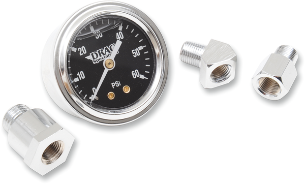 1-3/4(r) Deluxe Liquid-filled Oil Gauge Kit Black, 3, nordicamoto.ro