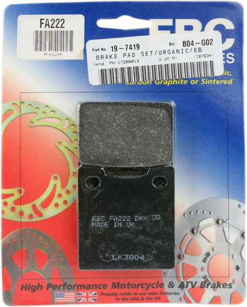 Organic Base (r)fa(r) Brake Pads, 1, nordicamoto.ro