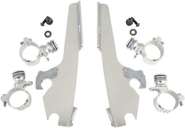 Fats/slim Windshield Trigger-lock Complete Mount Kit Polished, 1, nordicamoto.ro