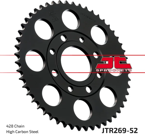 JT SPROCKETS Pinion spate negru, 1, nordicamoto.ro
