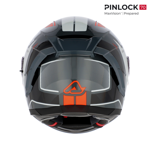 Casca Acerbis X-Way Graphic Orange/Grey-3