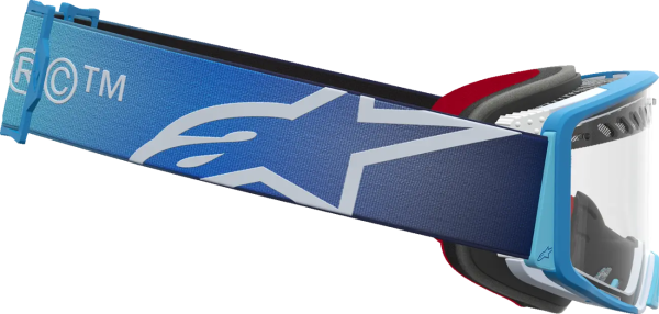 Ochelari Alpinestars Supertech Dura Air Fluid Albastru/Argintiu/Lentila Clara, 7, nordicamoto.ro
