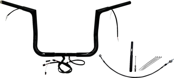 Plug & Play Ez Install 1-1/4(r) Flat Top Handlebar Kit Black, 2, nordicamoto.ro