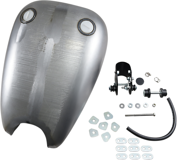 Extended Smooth-top Quickbob Rubber-mount Gas Tank Raw, 3, nordicamoto.ro