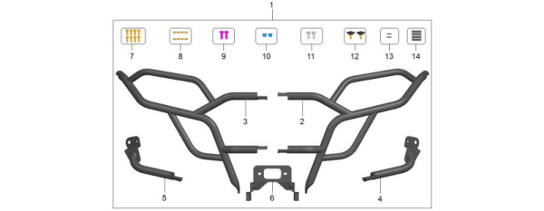 BARĂ PROTECȚIE FAȚĂ UTV CFMOTO UFORCE 600 / 800XL – NEGRU, 8, nordicamoto.ro