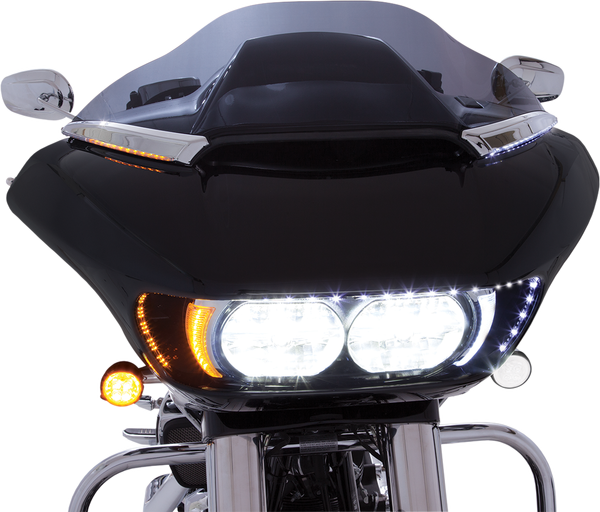 Horizon Led Lighted Windshield Trim Chrome, 2, nordicamoto.ro