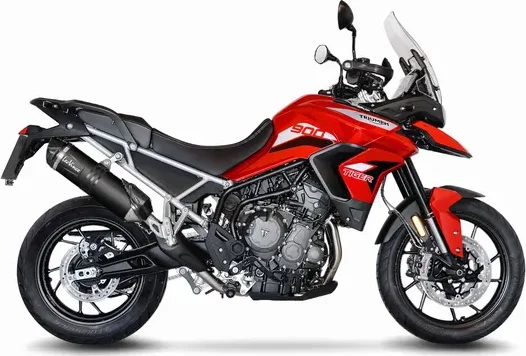 Tobă de eșapament LeoVince LV One Evo Black Edition Slip-On pentru Triumph Tiger 850 Sport / Tiger 900 GT / Rally / Pro (2020-2025), 4, nordicamoto.ro