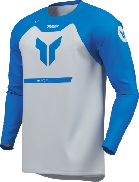 Youth Ridemode Menace Jersey White, Blue L, 6, nordicamoto.ro